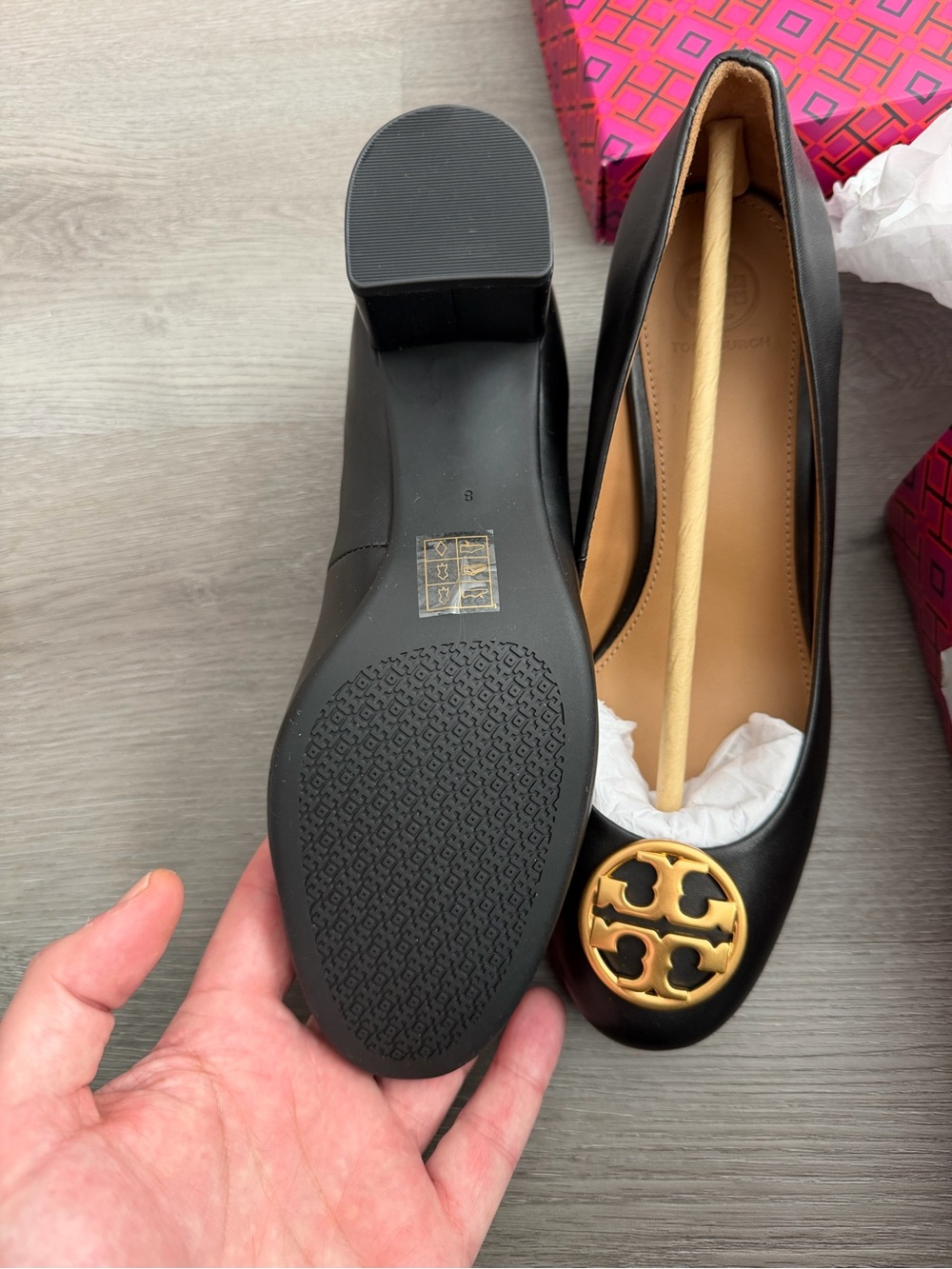 Tory Burch Women's Chelsea 50MM Pump (Perfect Black, Size 8) - Picture 7 of 8